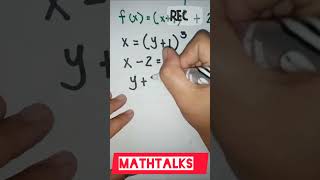 "How to Find the Inverse of a Function Step-by-Step"#shortsvideo