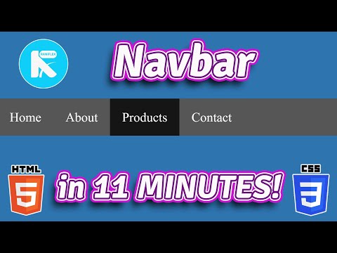How to create a HTML and CSS navigation bar in 11 minutes!