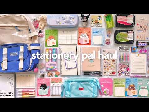 stationery pal haul 🍧🍡 unboxing aesthetic pens, cute notebooks, highlighters + more!
