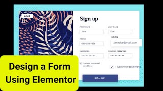 How to Design A Form Using WordpPess | Elementor | Live Website Design | Elementor Form Design