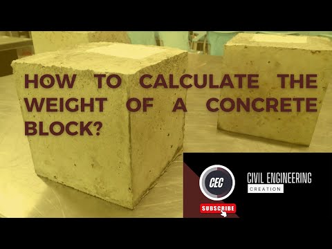 How to calculate the weight of concrete block | Concrete Weight Calculation.