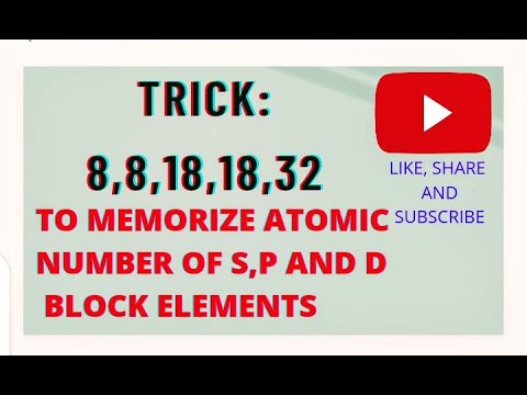 Easy way To Memorize Atomic Number Of elements