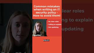 The most common mistakes when writing an IT security policy
