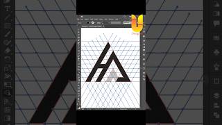 Simple HA monogram logo design | Adobe illustrator tutorial #shorts