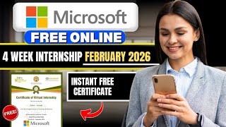 🛑Microsoft Free Online Internship 2026 | 4 Week Internship | Aicte Approved Internship 🔥