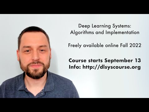 Deep Learning Systems Online Course Teaser