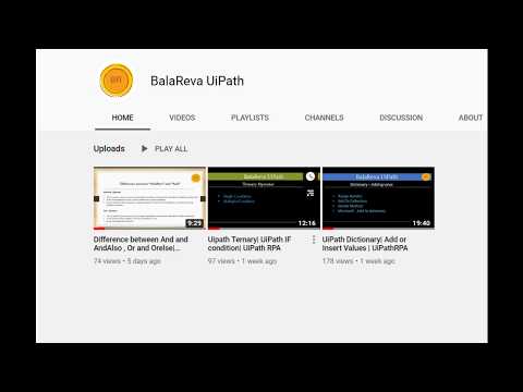 New Channel BalaReva UiPath