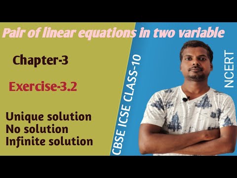 one solution, infinite solution,no solution/Linear Equations/class10 ncert maths/cbse/icse board.