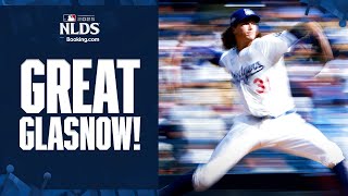 Tyler Glasnow notches 8 strikeouts in 6 innings of scoreless ⚾️ between the Dodgers and Phillies 💪