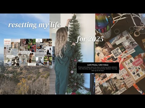 resetting my life for 2025: vision boards, goal setting, & deep cleaning 🪩✨