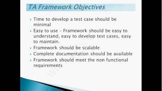 Test Automation Framework Development Methodology