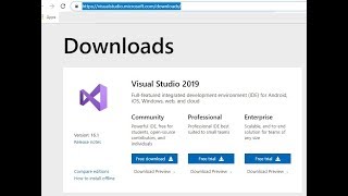 Dot Net Tutorial #1.Download Visual Studio 2019|install Visual Studio Community on Window 10 Hindi