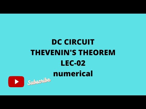 Basic Electrical Engineering Thevenin theorem Numerical