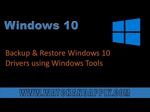 Backup and Restore Windows 10 Drivers using Windows Tools