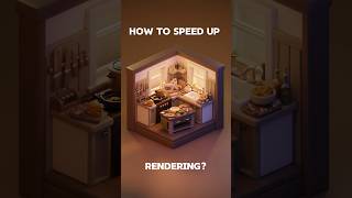How to speed up rendering! #3d #blender #blenderart #isometric #tutorial #render