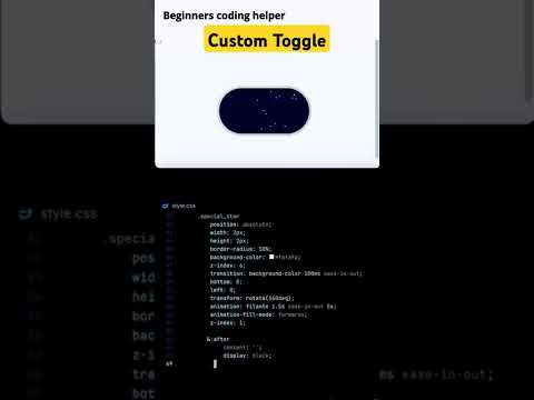 Create a Stunning Custom Toggle Button Animation | Step-by-Step Guide  #shorts #coding
