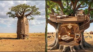 Building a LUXURY House INSIDE a Living Baobab Tree in Africa!