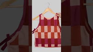 DIY Patchwork Side Tie Top #diysewing  #sewinginspiration  #patchworkquilt #diyquilting