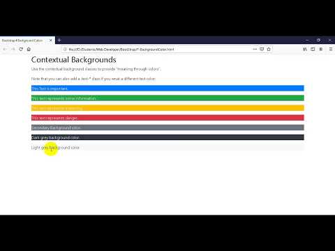 Bootstrap 4: Background Colors