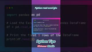 Python read excel file
