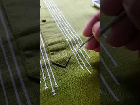 Fabric on Cotton Kurta..🌼💚 #shorts #youtube #panjabi #fabric #youtubeshorts