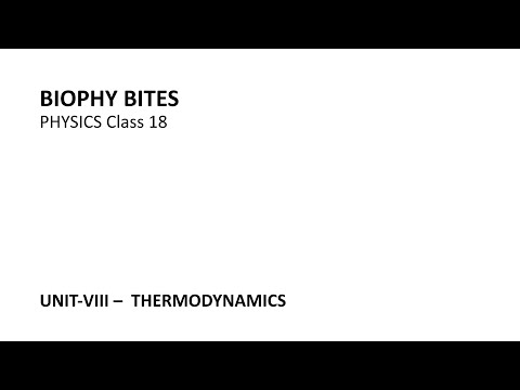 Physics Class 18 - Unit VIII - Thermodynamics