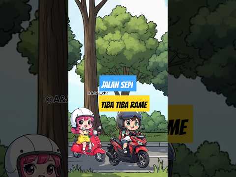 naik motor di Jalan Sepi Tiba-Tiba rame Kayak Pasar 😱🤣 | Kartun cibi Lucu 🛵🏍️