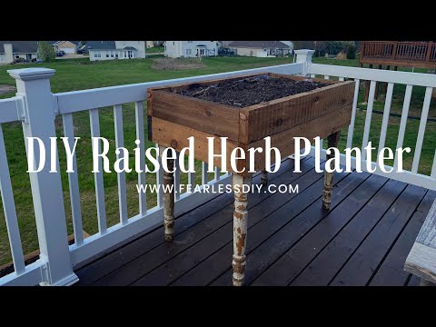DIY Raised Herb Planter