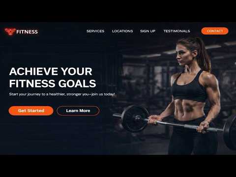 Create a Stunning Fitness Landing Page with HTML & CSS | Beginner Web Design Tutorial