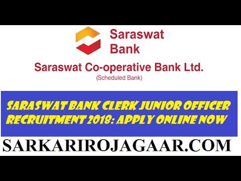 Saraswat Bank Clerk recruitment 2018