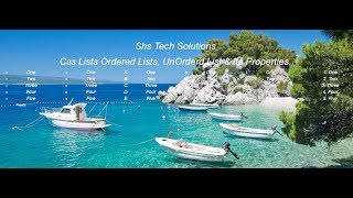 Css Lists | Css and Html Lists | Ordered & UnOrdered Lists Creation Using Html Css |Css Tutorials-23