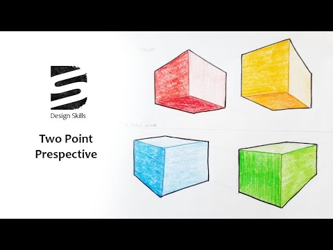 2 point perspective drawing technique