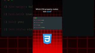 Make it bold—but do it the CSS way! #CSSBeginner #CodingQuiz #FrontendFun #LearnToCode #devforall