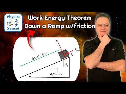 How to solve Work Energy Theorem Problems - Ramp With Friction  Work Energy #workenergytheorem