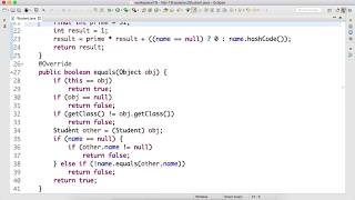 Day-4 Object equality for User Define Class using equals and hashcode method.