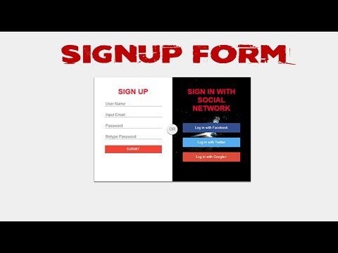 How To Make Sign Up Form Using HTML And CSS | 100% Pure CSS Tutorial