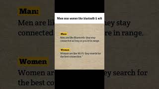 Bluetooth vs Wi-Fi: Hilarious Take on Men & Women in Relationships! 😂📶 #shorts #truelove #love