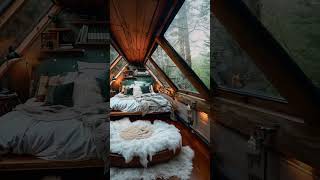 "Cozy dreamy cabin retreat—where warmth meets nature.🏔️✨ #shorts #cozyvibes #nature