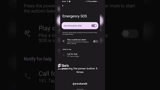 Quickly dial an SOS number when in danger  #android #android12 #androidtips #androidtricks