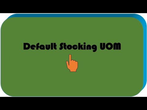 Default Stocking UOM