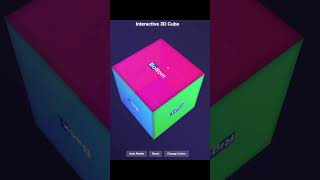 Interactive 3D Cube Animation | Pure CSS & JavaScript  #JavaScript #CreativeCode #3DAnimation