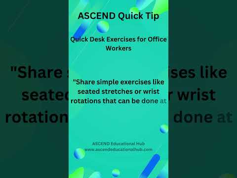 Quick Desk Exercises for Office Workers