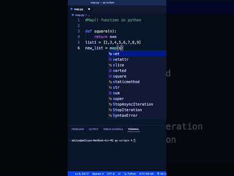 Python Programming : How to use Map in python #python #pythonprogramming #coding #youtubeshorts