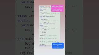 "Hierarchical Inheritance in C++: Sharing Common Behavior with Derived Classes"