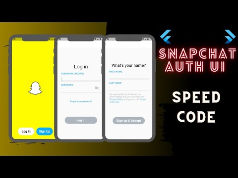 Snapchat auth UI clone -Flutter Speed code| DevelopersOnline