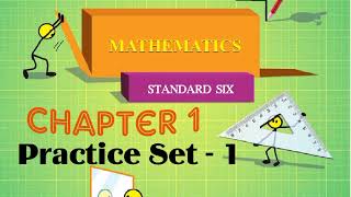 Chapter 1 Maths 6th Std. Practice Set 1 for Semi English and English Medium