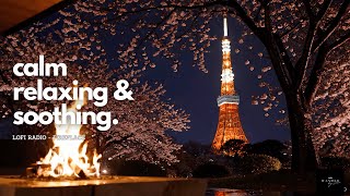 Cozy Tokyo Nights 🌃 Lofi Beats & Chill Music to Help You Focus | Fireplace & Rain