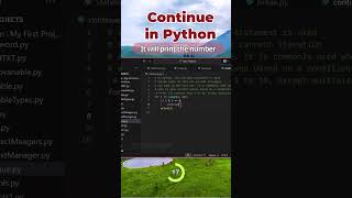 Continue statement in Python #Python #CodeTips #PythonProgramming #LearnToCode #DevLife #pythonlist