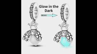 925 Sterling Silver Firefly Charm Bead Fits Pandora Original Bracelet Necklace Women Silver Jewelry