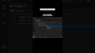 Print variable using f-string Python #coding #geeksforgeeks #solutions #programming #best #practice